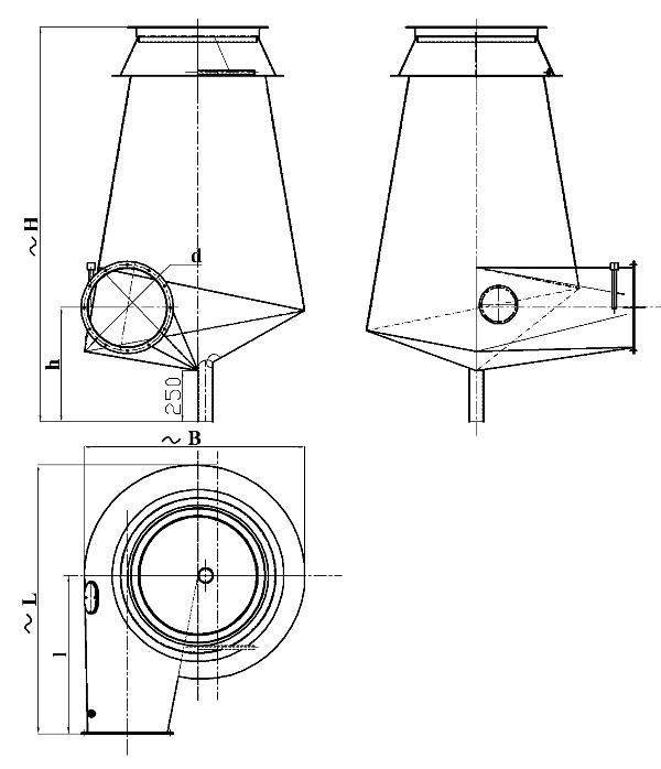 Технические характеристики Циклонов-промывателей СИОТ тип.3 сер. ОВ-02-99